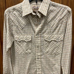 VINTAGE GAP plaid pearl snap
